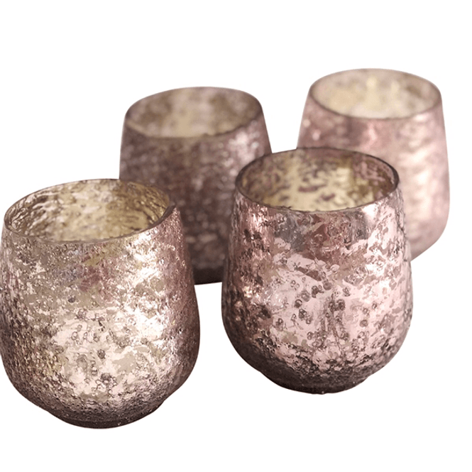 Hovedbilde Millemoi Glass candle holder pink/plum assorted