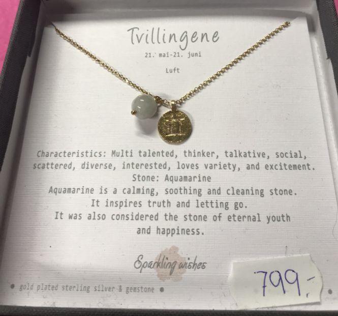Hovedbilde Sparkling wishes kjede stjernetegn TVILLINGENE