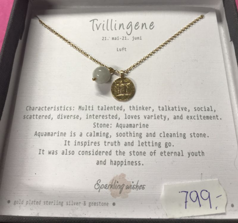 Sparkling wishes kjede stjernetegn TVILLINGENE