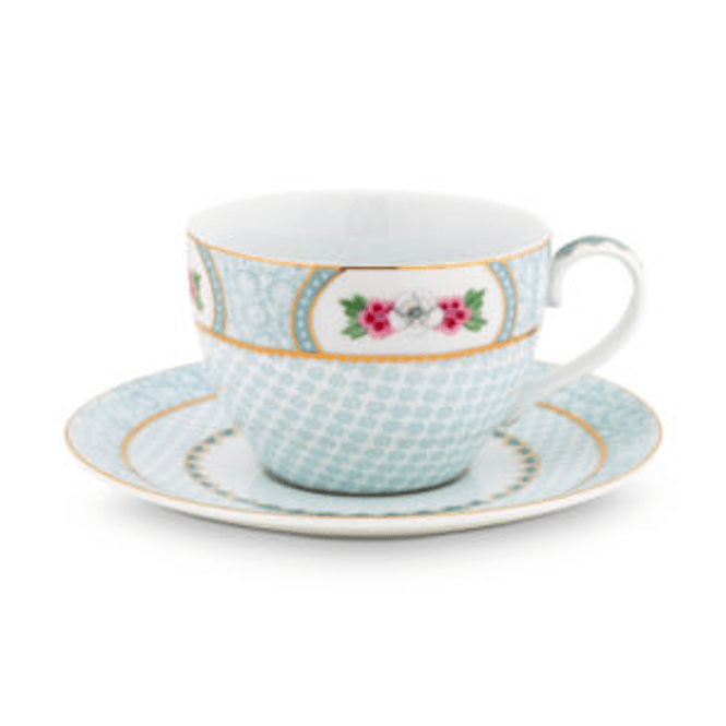 Hovedbilde Cappuccino cup and sauser Blushing Birds white ...
