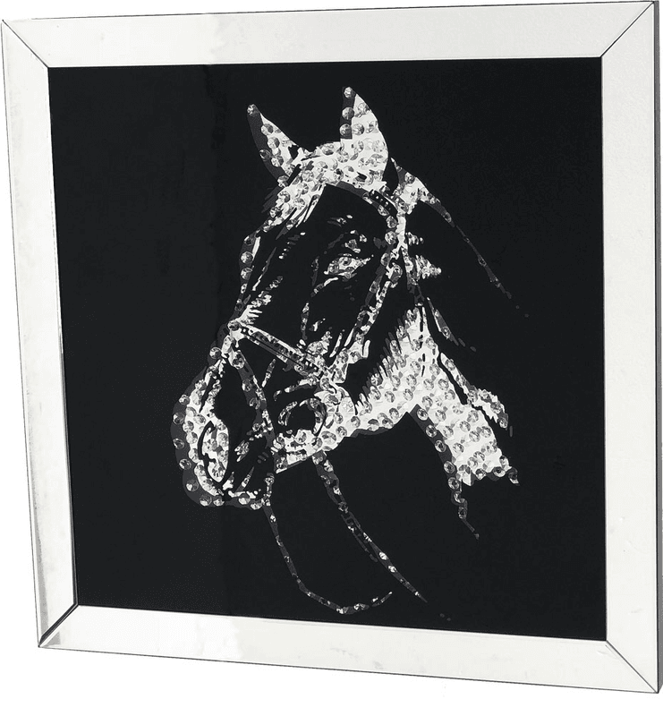 Glass bilde Hest